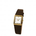 SKAGEN DAMEUR I DOUBLE M/BRUN L&AElig;DERREM
