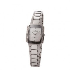SKAGEN DAMEUR I ST�L M/SWAROVSKI KRYSTALLER
