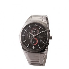 SKAGEN HERREUR I TITANIUM M/CHRONOGRAF OG TITANIUMSL�NKE