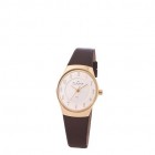 SKAGEN DAMEUR I DOUBLE M/BRUN L&AElig;DERREM