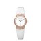 Skagen dameur i rosegold med l�derrem